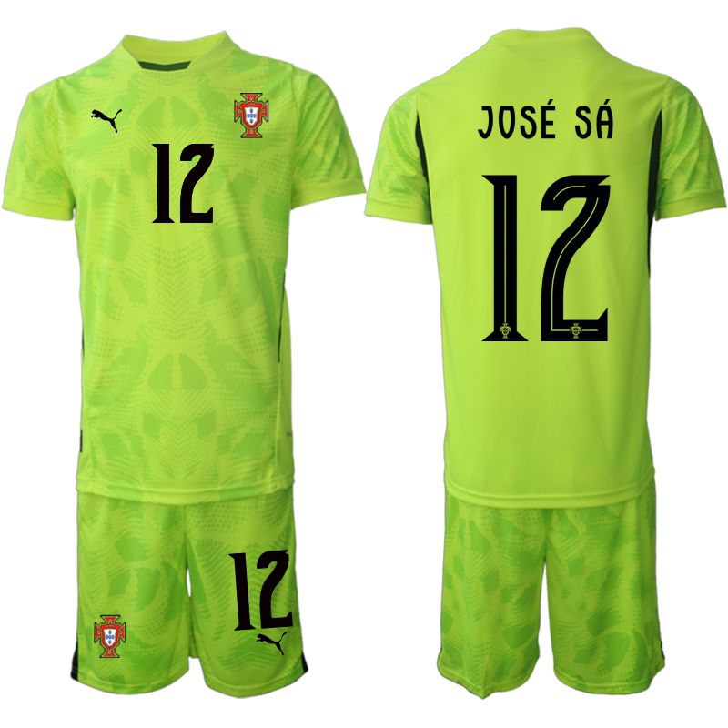 Men 2025-2026 Season Portugal Fluorescent green goalkeeper 12 Soccer Jersey